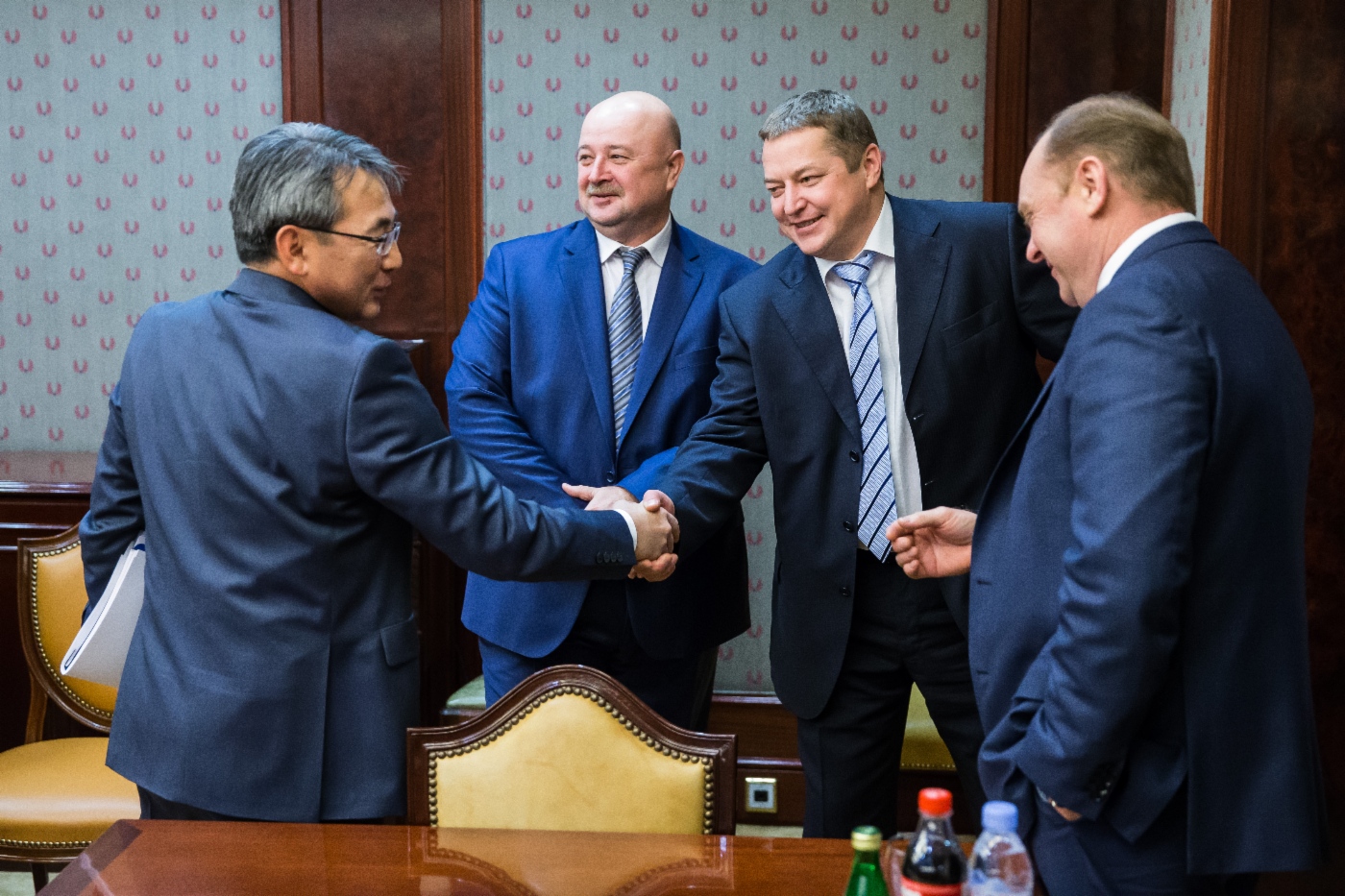 Prize winners – Member of Management Committee, Head of Gazprom’s Prospective Development Department Dmitry Lyugai, Sergey Mikhailenko, Vladimir Dmitruk and Gazprom Transgaz Yugorsk Director General Pyotr Sozonov