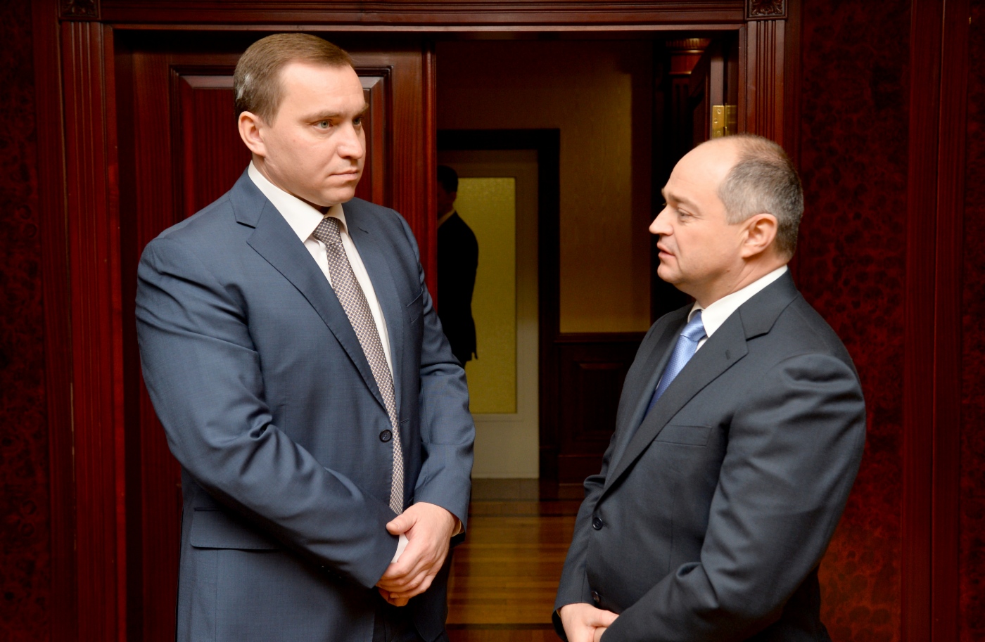 Prize winners – Chief Executive Director of Sakhalin Energy Investment Company Roman Dashkov and Director General of Gazprom Dobycha Nadym Sergey Menshikov
