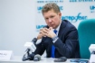 Alexey Miller during a press conference on gas supplies to Ukraine