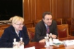 Gerhard Roiss, Chief Executive Officer of OMV (right) at working meeting with Alexey Miller
