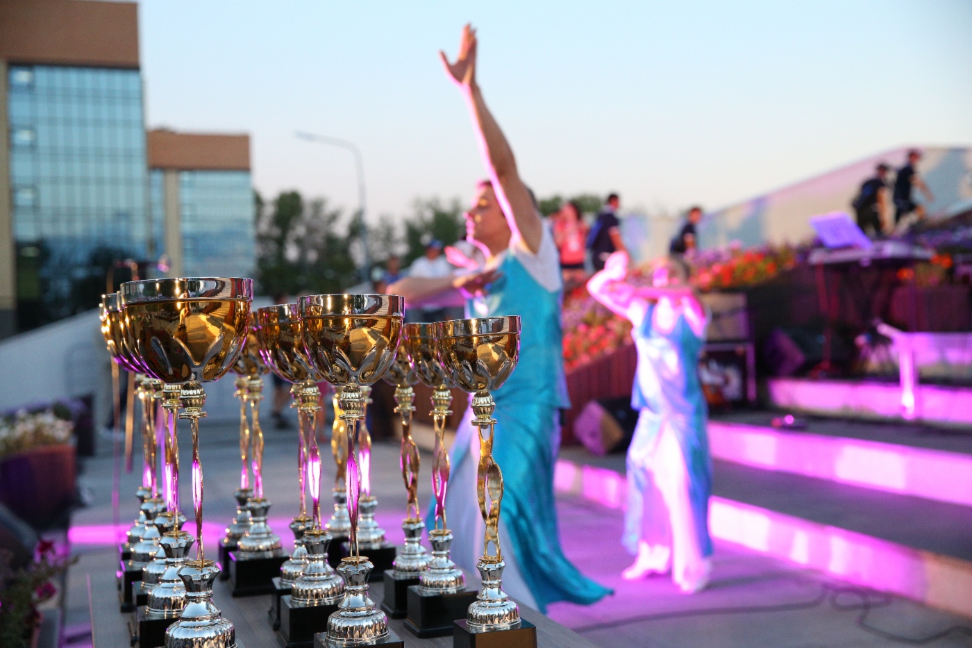 Victory ceremony. Third day of Spartakiada Games