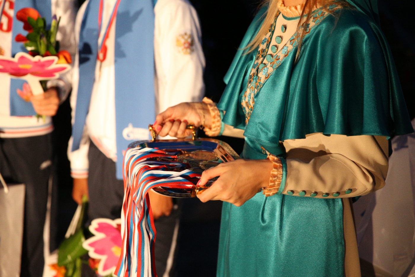 Victory ceremony. Third day of Spartakiada Games