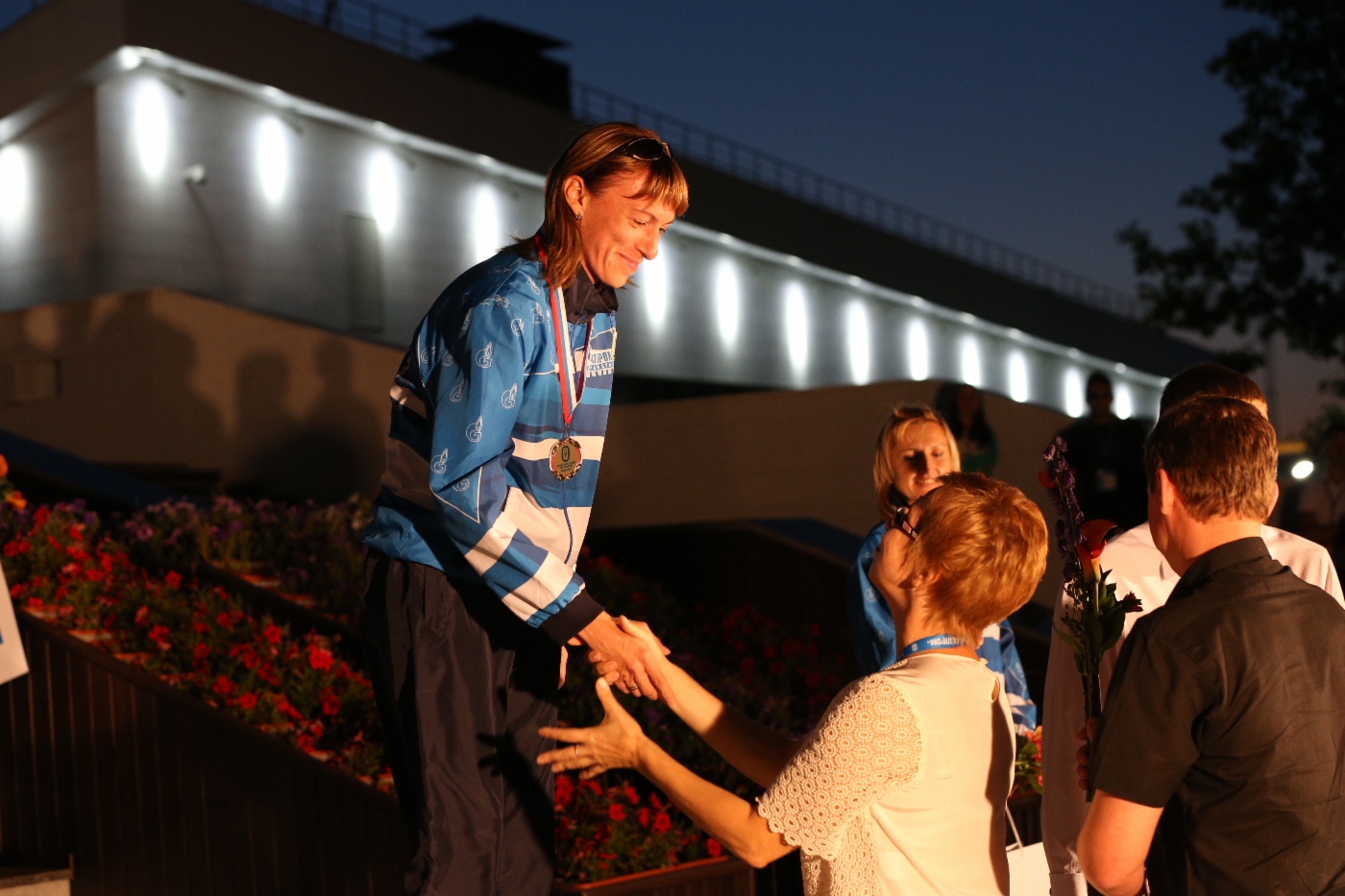 Victory ceremony. Second day of Spartakiada Games