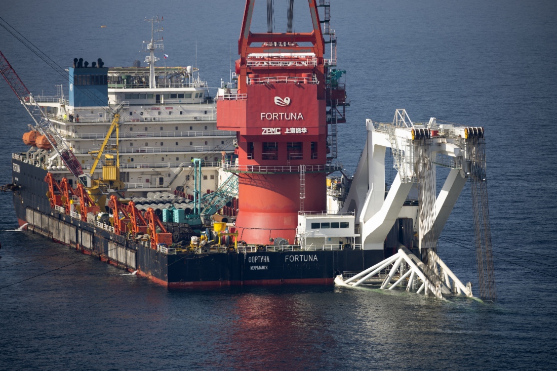 Pipelaying operations in German territorial waters