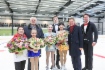 Alexey Miller (second from right) attends event celebrating completion of Gazprom’s construction project for sports complex with two ice arenas in St. Petersburg’s Nevsky District