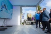 Alexey Miller (center right) takes part in festive reception of Gas into Motors motor rally featuring Gazprom natural gas vehicles