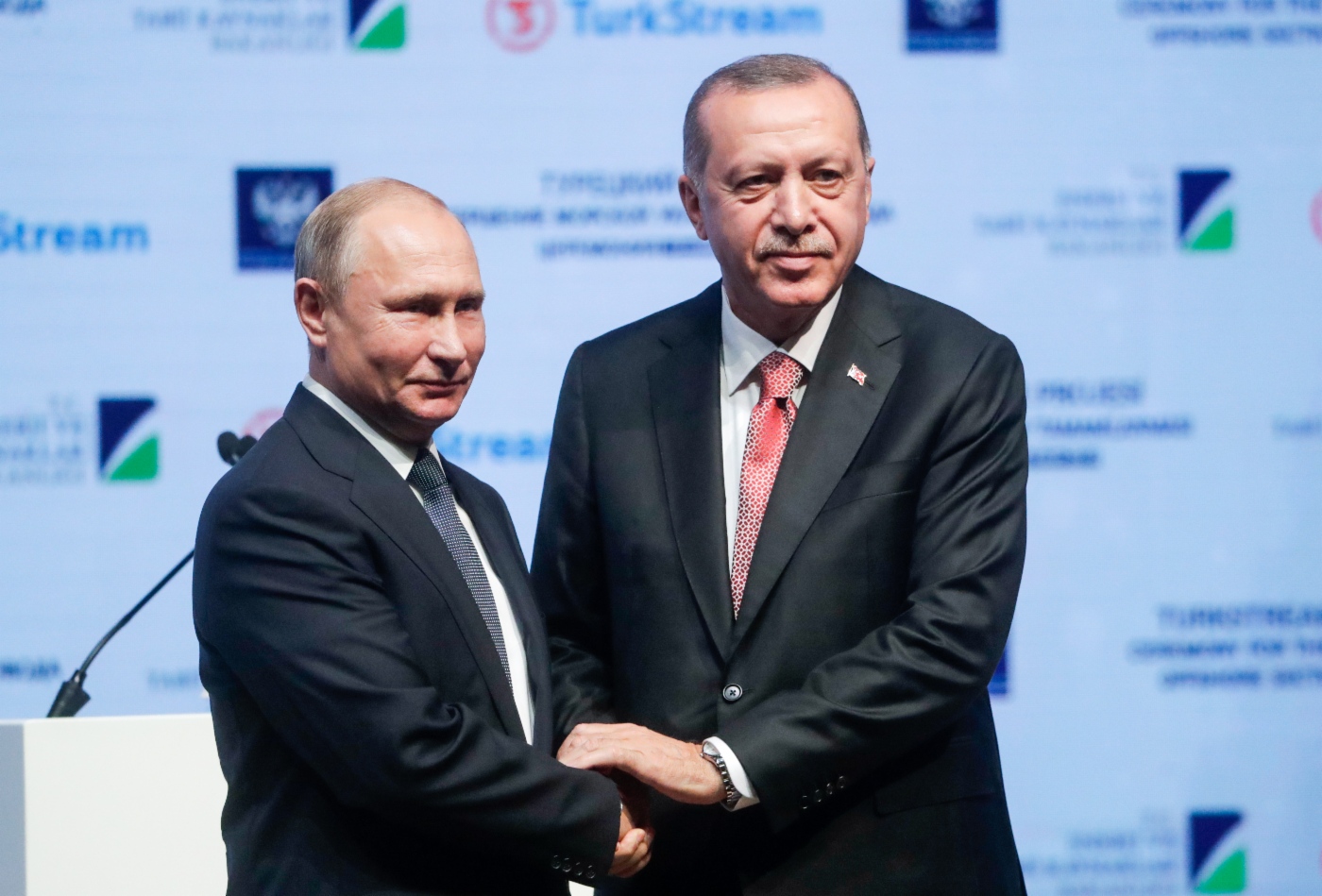 Vladimir Putin and Recep Tayyip Erdogan. Photo by TASS