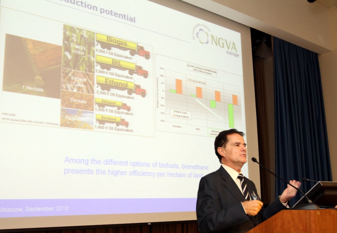 Manuel Lage, General Manager of the European Natural Gas Vehicles Association is speaking