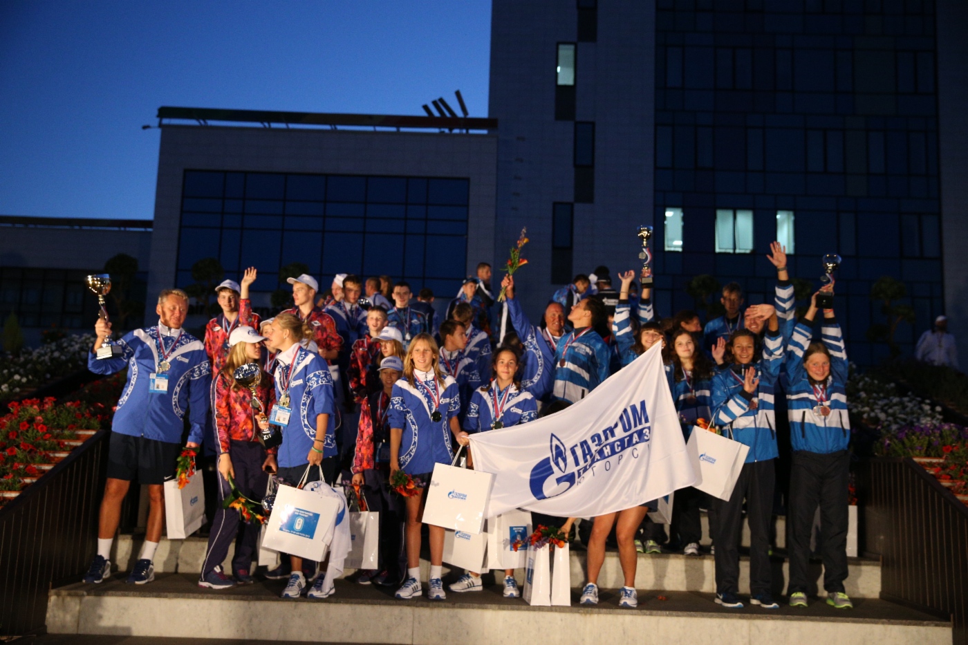 Winners. First day of Spartakiada Games