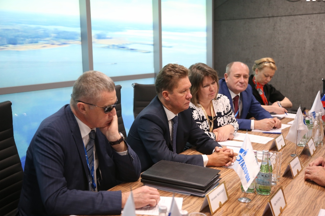 Alexey Miller at meeting with Gerard Mestrallet, Chairman of Engie Board of Directors