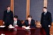 Alexey Miller and Valery Serdyukov sign the 2004 Cooperation Agreement between Gazprom and the Leningrad Region Alexey Miller and Valery Serdyukov sign the 2004 Cooperation Agreement between Gazprom and the Leningrad Region