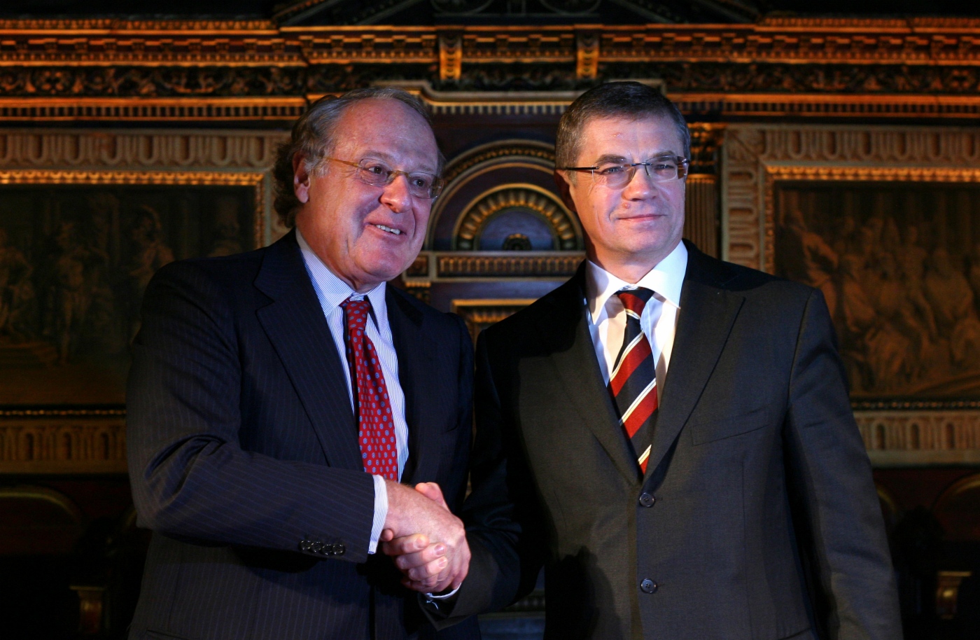Paolo Scaroni and Alexander Medvedev. 40th anniversary of Russian gas supplies to Italy. December 11, 2009