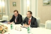 Pascal De Buck (right), Chief Executive Officer of Fluxys, at meeting with Alexey Miller