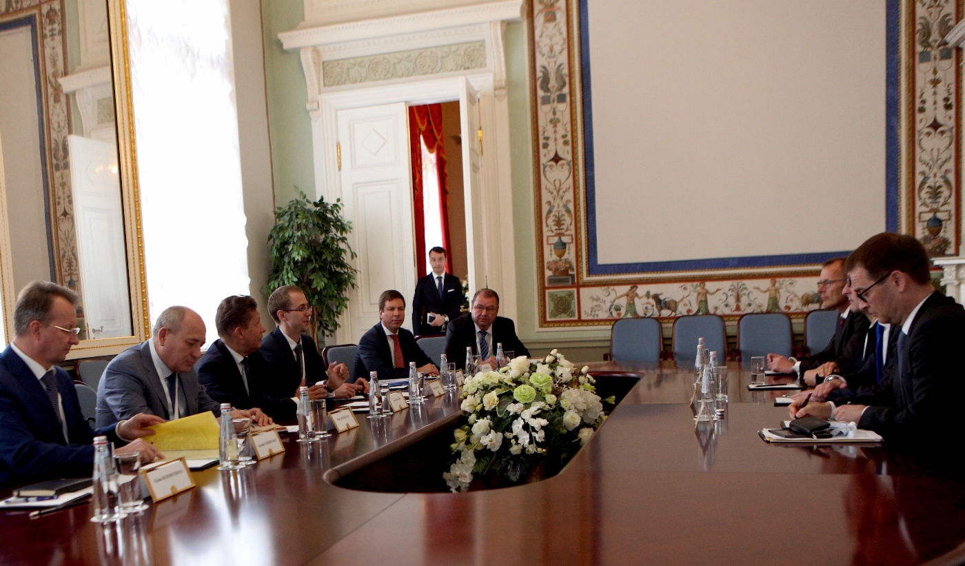 At working meeting between Alexey Miller and Mario Mehren, Chairman of Board of Executive Directors of Wintershall