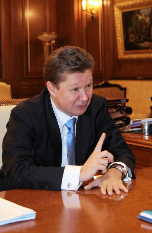Alexey Miller at meeting with Sergey Vakhrukov, Yaroslavl Oblast Governor