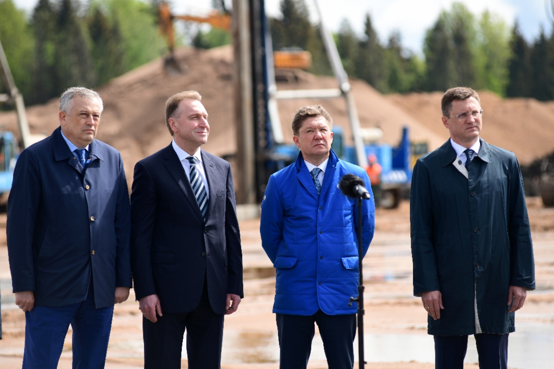 Left to right: Alexander Drozdenko, Igor Shuvalov, Alexey Miller, and Alexander Novak