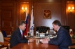 From left to right: Alexey Miller and Vyacheslav Dudka