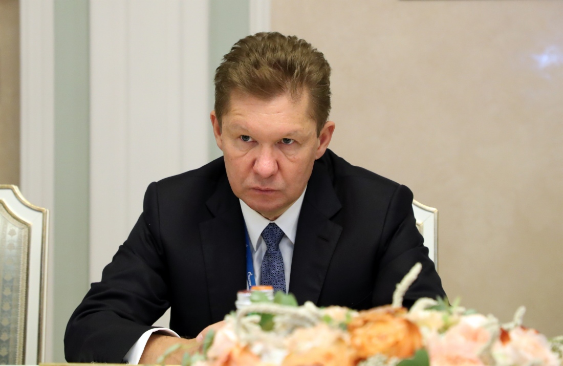 Alexey Miller at working meeting with Tatsuo Yasunaga, President and CEO of Mitsui & Co., Ltd., at St. Petersburg International Economic Forum 2018