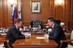 Alexey Miller and Vladimir Miklushevsky, Governor of Primorye Territory at working meeting